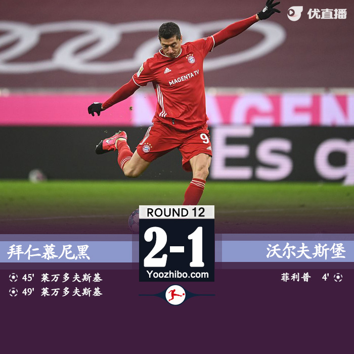 <a href=/look/zuqiuzhibo/bayern/ target=_blank class=infotextkey>拜仁</a>慕尼黑2-1沃尔夫斯堡