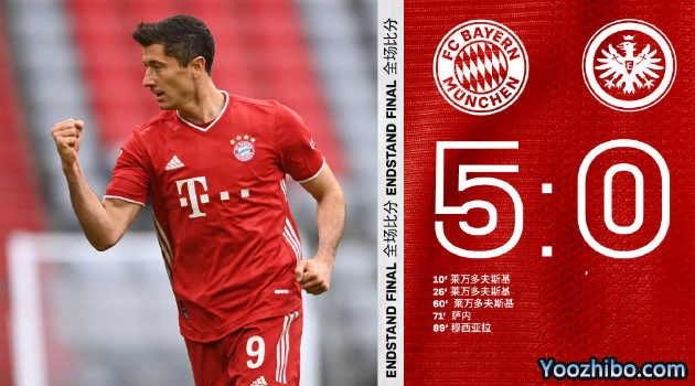 <a href=/look/zuqiuzhibo/bayern/ target=_blank class=infotextkey>拜仁</a>慕尼黑5-0法兰克福